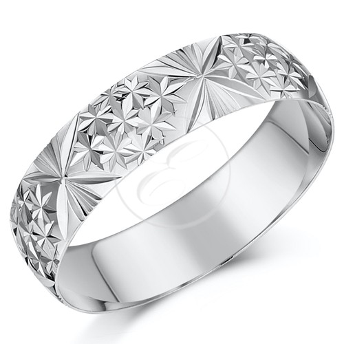9ct white gold ring court - 9ct,
