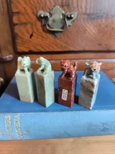 4 Vintage Chinese Soapstone