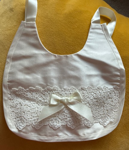New cream satin rosebud - new, lace