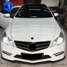 FRONT SPLITTER LIP FOR MERCEDES BENZ E W207 C207 AMG LINE 2009-2012 GLOSS BLACK