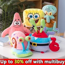 Spongebob Plush Toy Teddy Kids Cartoon Gift Soft Stuffed Doll Patrick Star Toys