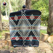 HANDMADE ALPACA BLANKET (Surfinia) FREE SHIPPING IN USA, QUEEN SIZE