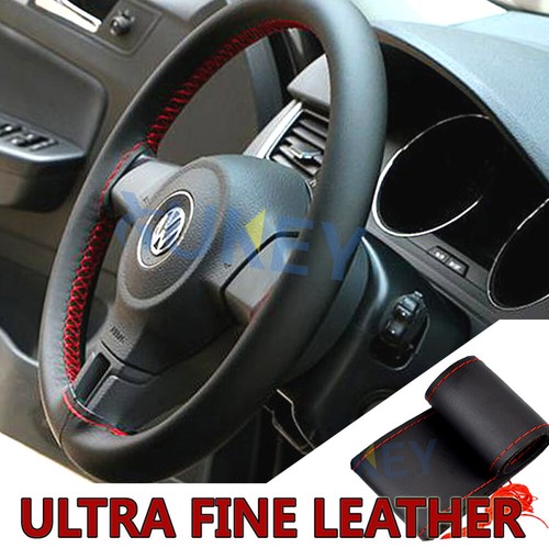 Black red genuine leather - black,