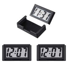 Durable 3 Pack Mini Digital Clock Small Adhesive Stick On Battery Operated Clock