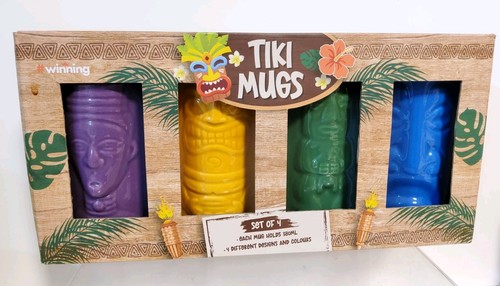 Colourful tiki mugs ceramic - colourful,