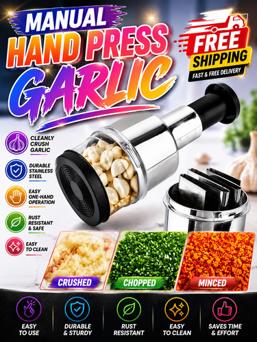 Manual hand press garlic - manual, dicer