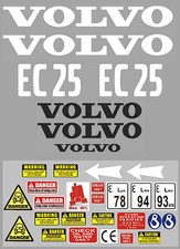 Decal Sticker Graphics set for VOLVO EC25 Mini Digger Bagger Autocollant