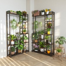 72" Tall Plant Stand Indoor Large Metal Wood Plant Shelf Heavy-Duty Display Rack