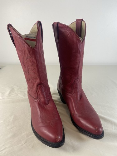 Durango red leather western - red,