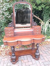 Large Victorian Console Table with Mirror