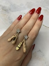 Les Nereides N2 women shoes enamel beige Earrings New