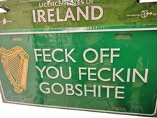  Feck Off You Feckin Gobshite, Metal SIGNS Feckin Gobshite, Feck Off, Metal Sign