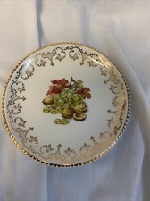 Stavangerflint Harvest Fruit Salad Plate Gold Trim 7.5”