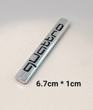1 quattro logo silver metal back trunk sticker badge emblem QUATTRO