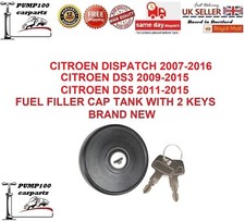 FUEL CAP FOR CITROEN DISPATCH DS3 DS5  PETROL DIESEL FILLER LOCKING TANK & KEYS
