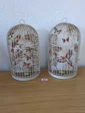 Cream Metal 2Half Hanging Bird