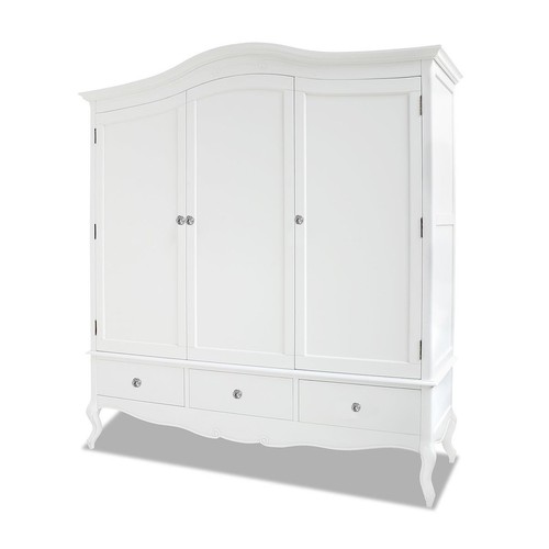 Juliette white triple wardrobe - juliette,