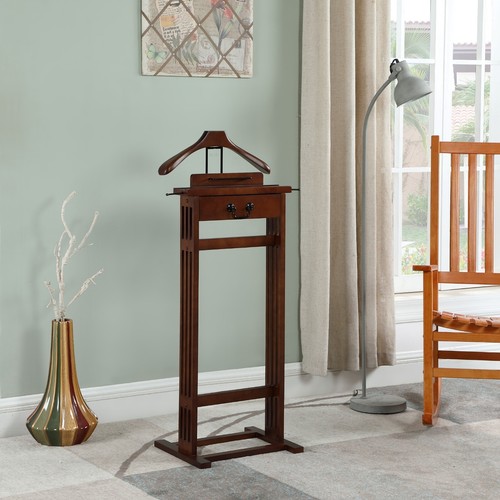 Wooden valet stand with - wooden,