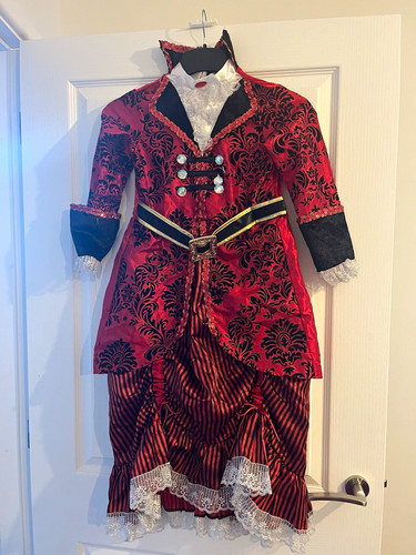 Pirates red black costume kids - pirates, red/black