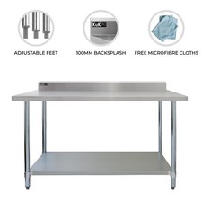 4FT Kitchen Work Bench Catering Table Commercial Stainless Steel Prep Surface