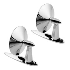 1x Pair Of American Classic Longbase Door Wing Mirrors Hot Rod Kit Car Ford Etc