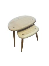 Ercol Collection Pebble Nest of Two Tables in Clear CM   W49cm D34cm RRP £620