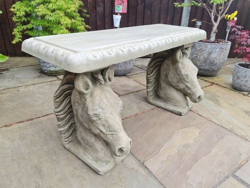 Stone concrete horse - concrete, straight