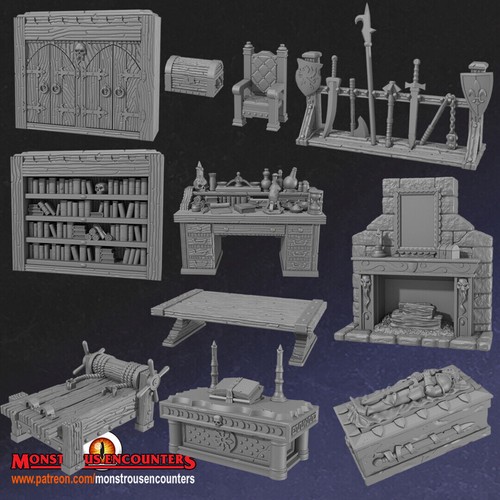 Heroquest inspired furniture - heroquest,