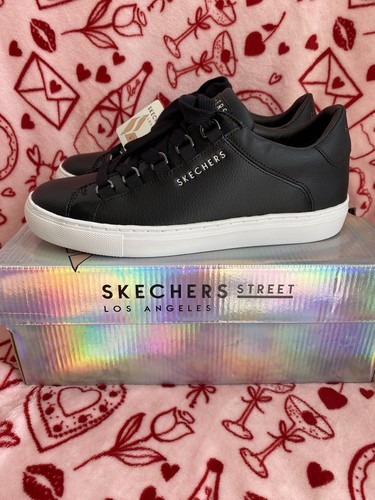 Leather skechers with hidden - leather,