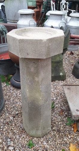 Garden stone bird bath drinker - bird,