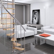Spiral Staircase Calgary Grey, Spacesaving Stair Solution From DOLLE
