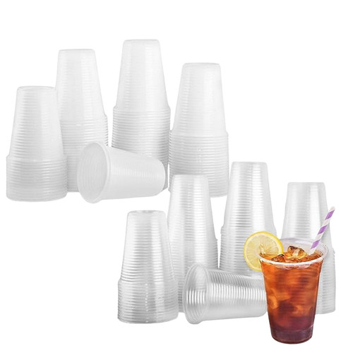 Clear white plastic cups water - clear,