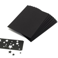 A4 Black Card Sheets - High Quality Arts & Crafts - Heavyweight Paper 370 mic