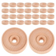 30 Pcs Unfinished Wood Wheels