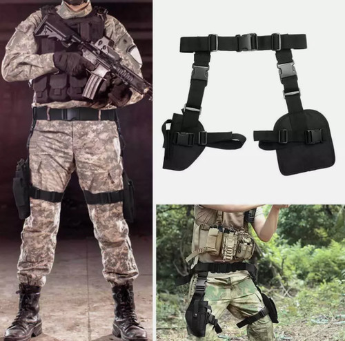 Tactical pistol drop leg thigh - tactical,