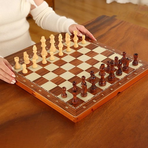 Wooden chess set - chess, set,