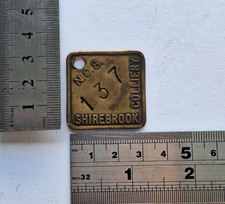 Vintage SHIREBROOK COLLIERY #137 Brass Miners Original Lamp Check.