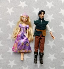 Disney Store Tangled Doll Figure Bundle - Rapunzel and Flynn Rider