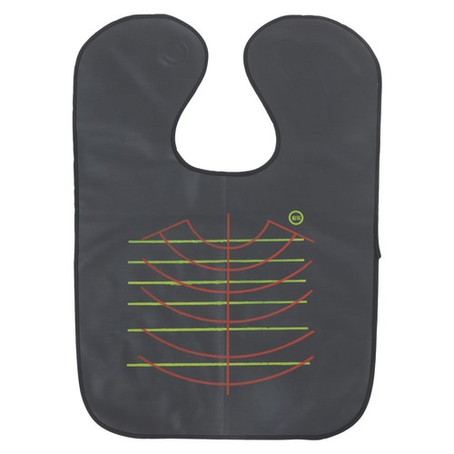 Black rubber barber hair cape - rubber,