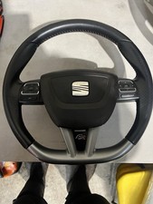 2006-ON SEAT LEON FR MK2 STEERING WHEEL & AIRBAG GENUINE AND CLEAN