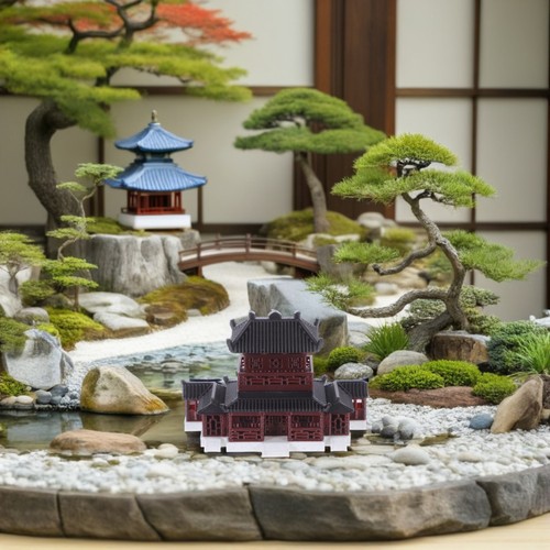 Fairy garden pagoda - pagoda, figurine