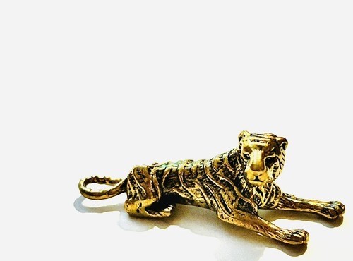 Miniature bronze tiger big - big, cat