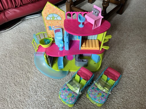 Polly pocket house and - and, cars