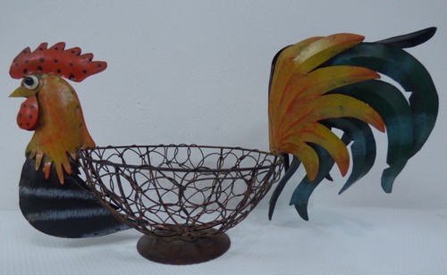 Large metal rooster - large,