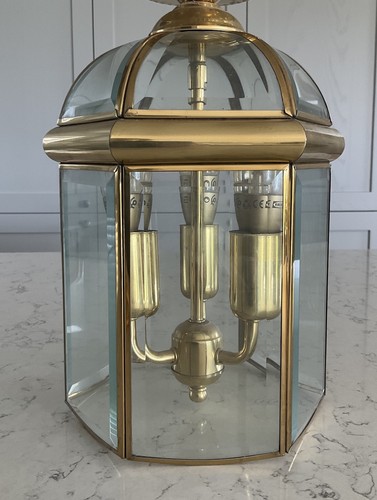 Pair brass and glass - and,