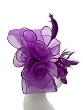 Women's Fascinator Wedding Fabric Party Hat Race Royal Ascot Headband & Clip New