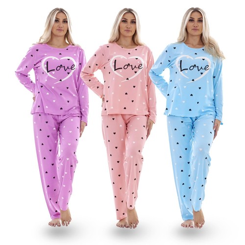 Womens love heart - pyjama, set