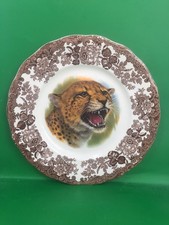 EXTREMELY RARE ROYAL WORCESTER PALISSY GAME SERIES 10" PLATE - LEOPARD