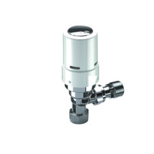 Danfoss RAS-D2 Combi Angled TRV White Chrome 8 / 10 / 15mm 013G6013