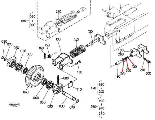 Track tension cylinder - tension,